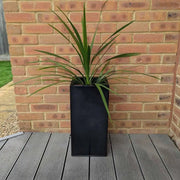 large flower pot flower pot container tall plant pot woven wood